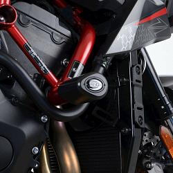 Tampons protection  noir Kawasaki ZH2 2020-2021