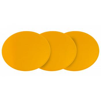 Plaque numero frontale PRESTON PETTY ovale jaune - pack de 3