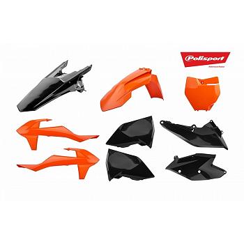 Kit plastiques POLISPORT orange/noir KTM  250 SX-F 2016-2018
